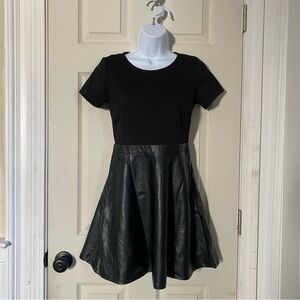 F21 Faux Leather Fit and Flare
